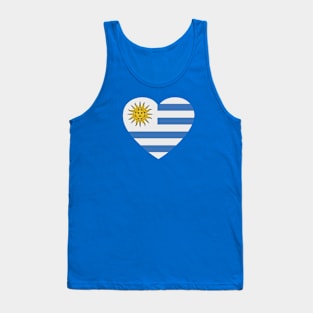 I Love Uruguay // Heart-Shaped Uruguayan Flag Tank Top